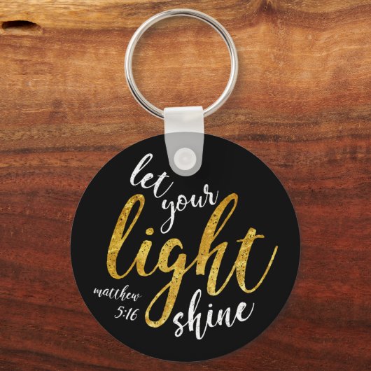 Matthew 5:16 - Licht erhellen Schlüsselanhänger (Vorderseite)