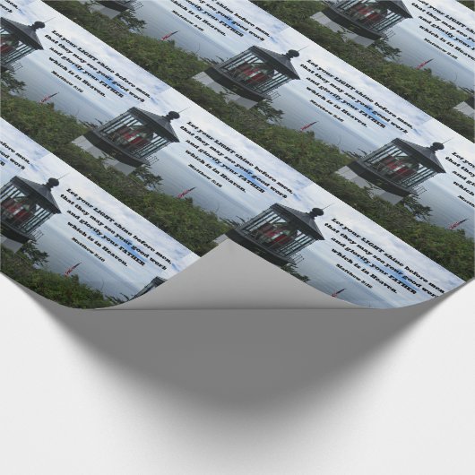 Matthew 5:16 Ließ dein Licht vor den Männern. Geschenkpapier (Ecke)