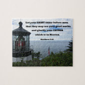 Matthew 5:16 Ließ dein Licht vor den Männern. Puzzle (Horizontal)