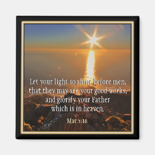 Matthew 5:16 Skriptmagnet Magnet