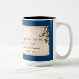 Matthew-5:16-Tasse Zweifarbige Tasse