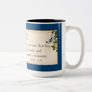 Matthew-5:16-Tasse Zweifarbige Tasse