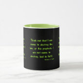 Matthew 5:17 KJV Bible Scripture Two-Tone Tasse (Zentrum)