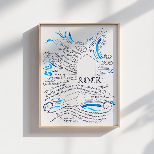 Matthew 5 24 27 Haus am Rock Bible Verse Poster