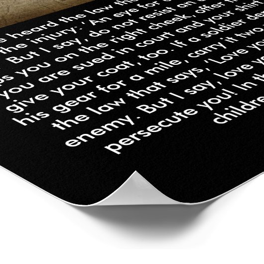 Matthew 5:38-45 poster (Ecke)