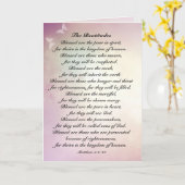 Matthew 5:3-10 Beatitudes Sermon auf dem Berg Karte (Gelbe Blume)