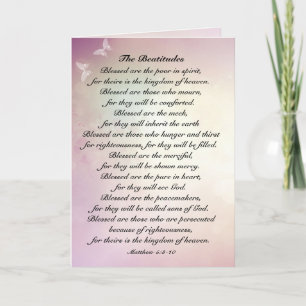 Matthew 5:3-10 Beatitudes Sermon auf dem Berg Karte