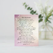 Matthew 5:3-10 Beatitudes Sermon auf dem Berg Postkarte (Stehend Vorderseite)