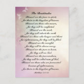 Matthew 5:3-10 Beatitudes Sermon auf dem Berg Postkarte (Vorderseite)