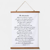 Matthew 5:3-10 Beatitudes Sermon auf dem Berg Wandteppich Mit Holzrahmen (Vorderseite)