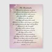 Matthew 5:3-10 Jesus' Beatitudes Magnetkarte (Vorderseite)