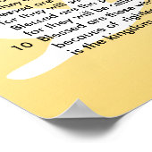 Matthew 5 3-10 Jesus-Predigt Poster (Ecke)