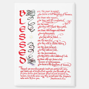 Matthew 5 3 12 Selig Bibelverse Christlich Magnet