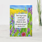 Matthew 5:44 Ich sage dir Liebe deine Feind-Bibel Karte (Vorderseite)