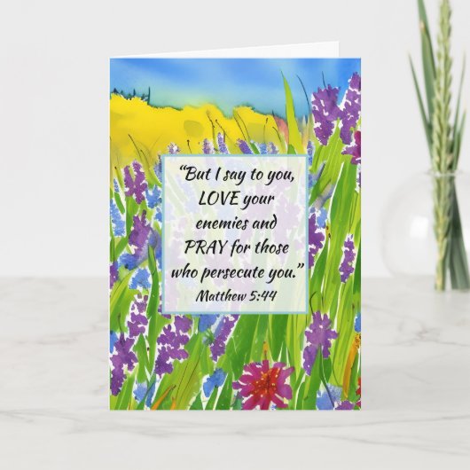 Matthew 5:44 Ich sage dir Liebe deine Feind-Bibel Karte (Vorderseite)