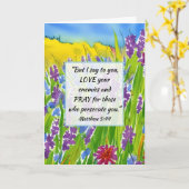 Matthew 5:44 Ich sage dir Liebe deine Feind-Bibel Karte (Gelbe Blume)