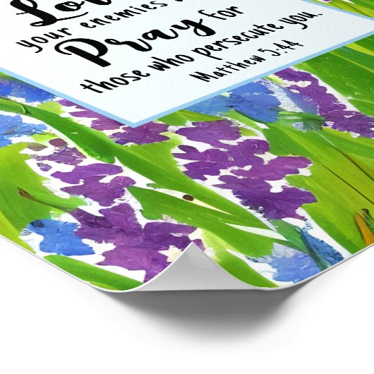 Matthew 5:44 Ich sage dir Liebe deine Feind-Bibel Poster (Ecke)