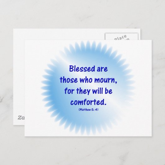 Matthew-5-4 - BLAESSED SIND DIE, DIE MÜSSEN... Postkarte (Vorne/Hinten)
