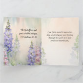 Matthew 5:4 Gesegnet sind diejenigen, die Beileid Karte (Innenseite)