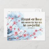 Matthew 5:4 Gesegnet sind diejenigen, die Beileid Postkarte (Vorne/Hinten)