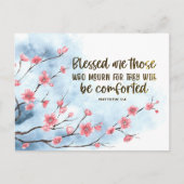 Matthew 5:4 Gesegnet sind diejenigen, die Beileid  Postkarte (Vorderseite)