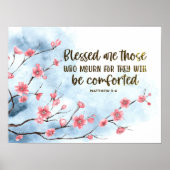 Matthew 5:4 Gesegnet sind diejenigen, die die Trau Poster (Vorne)