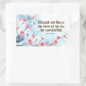 Matthew 5:4 Gesegnet sind diejenigen, die die Trau Rechteckiger Aufkleber (Tasche)