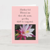 MATTHEW 5:4 IN HEARTFELT "BEILEID" KARTE (Vorderseite)