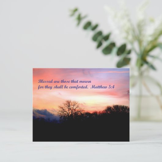 Matthew 5:4 Postkarte (Stehend Vorderseite)