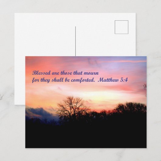Matthew 5:4 Postkarte (Vorne/Hinten)