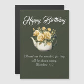 Matthew 5:7 Christian Birthday Wishes Magnetkarte (Vorne/Hinten)