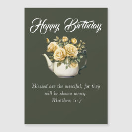 Matthew 5:7 Christian Birthday Wishes Magnetkarte