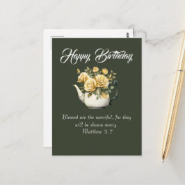 Matthew 5:7 Christian Birthday Wishes Postkarte