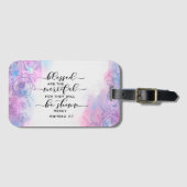 Matthew 5:7 Gesegnet sind die barmherzige Bibelver Gepäckanhänger (Vorderseite (Horizontal))