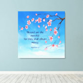 Matthew 5:7 leinwanddruck (Insitu (Holzboden))