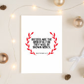 Matthew 5:7 Schrift Weihnachtskarte Feiertagskarte