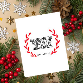 Matthew 5:7 Schrift Weihnachtskarte Feiertagskarte