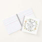 Matthew 5:8 Gesegnet sind die Reine im Herzen Notizblock (Innenseite)