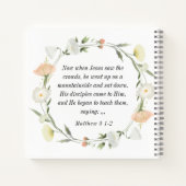 Matthew 5:8 Gesegnet sind die Reine im Herzen Notizblock (Rückseite)