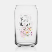 Matthew 5:8 Gesegnet sind die Reine in Herz Blume Dosenglas (Rückseite)