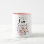 Matthew 5:8 Gesegnet sind die Reine in Herz Blume Tasse (Zentrum)