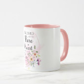 Matthew 5:8 Gesegnet sind die Reine in Herz Blume Tasse (VorderseiteRechts)