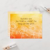 Matthew 5:8 Gesegnet sind reine Heart Bible Flat Karte (Vorderseite/Rückseite Beispiel)