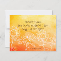 Matthew 5:8 Gesegnet sind reine Heart Bible Flat