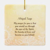 Matthew 5:8 Gesegnet sind reine in Heart Bible Ver Keramikornament (Rückseite)