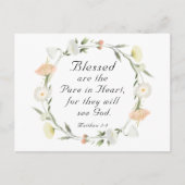 Matthew 5:8 Gesegnet sind reine in Heart Bible Ver Postkarte (Vorderseite)