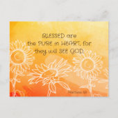 Matthew 5:8 Gesegnet sind reine in Heart Bible Ver Postkarte (Vorderseite)