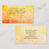 Matthew 5:8 Gesegnet sind reine in Heart Bible Ver Visitenkarte (Vorne/Hinten)