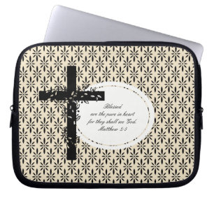Matthew 5:8 Notebook- oder Netbook Carrier Sleeve