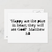 Matthew 5:8 Postkarte (Vorne/Hinten)
